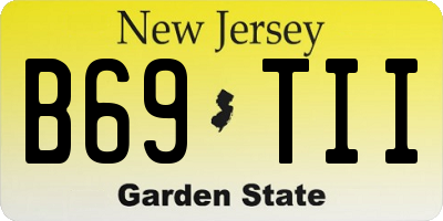 NJ license plate B69TII