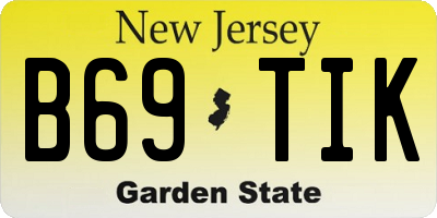 NJ license plate B69TIK