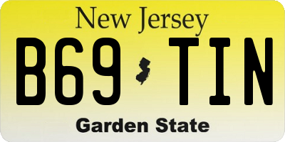 NJ license plate B69TIN
