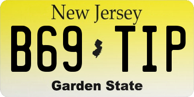 NJ license plate B69TIP