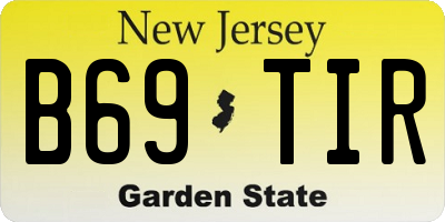 NJ license plate B69TIR