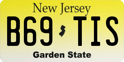 NJ license plate B69TIS