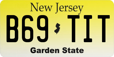 NJ license plate B69TIT