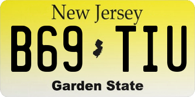 NJ license plate B69TIU