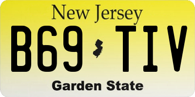 NJ license plate B69TIV