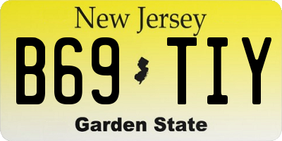 NJ license plate B69TIY