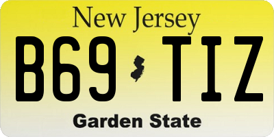NJ license plate B69TIZ