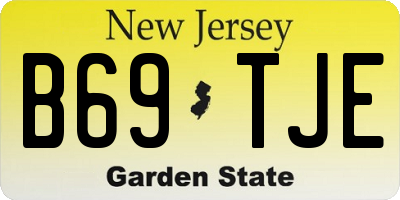NJ license plate B69TJE