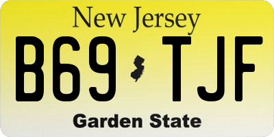 NJ license plate B69TJF