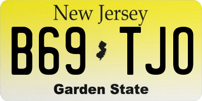 NJ license plate B69TJO