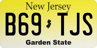 NJ license plate B69TJS