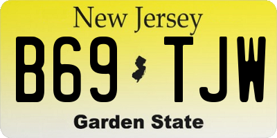 NJ license plate B69TJW