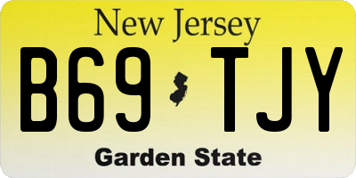 NJ license plate B69TJY