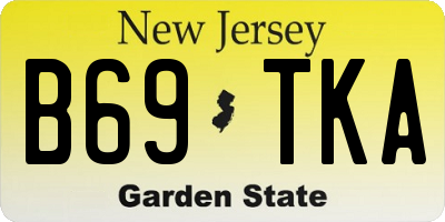 NJ license plate B69TKA