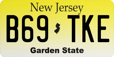 NJ license plate B69TKE