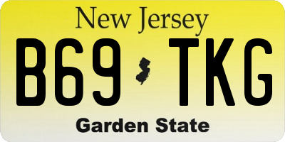 NJ license plate B69TKG