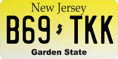 NJ license plate B69TKK