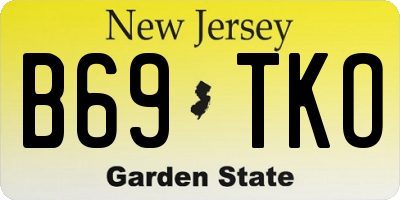NJ license plate B69TKO