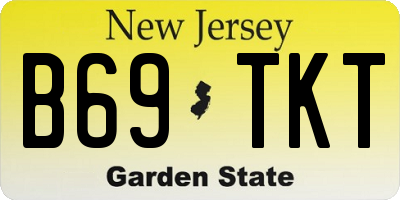 NJ license plate B69TKT