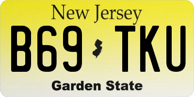 NJ license plate B69TKU