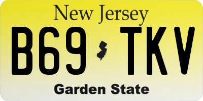 NJ license plate B69TKV