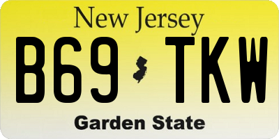 NJ license plate B69TKW