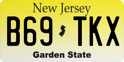 NJ license plate B69TKX