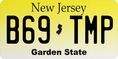 NJ license plate B69TMP