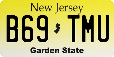 NJ license plate B69TMU