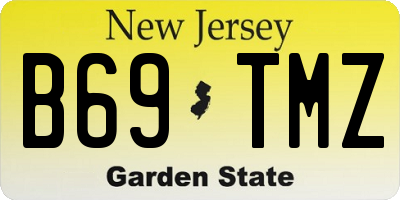 NJ license plate B69TMZ