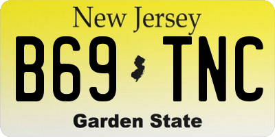 NJ license plate B69TNC