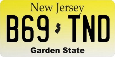 NJ license plate B69TND