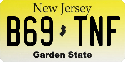 NJ license plate B69TNF