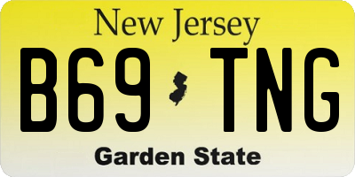 NJ license plate B69TNG