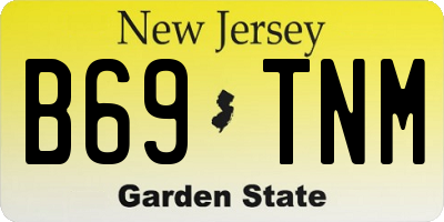 NJ license plate B69TNM