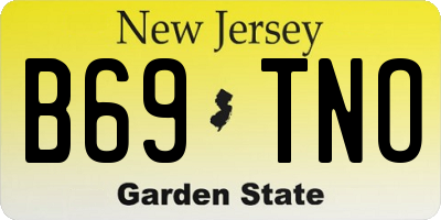 NJ license plate B69TNO