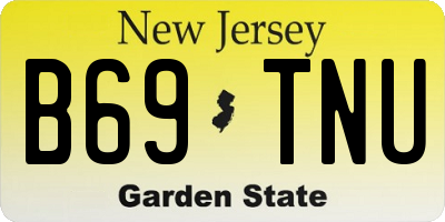 NJ license plate B69TNU
