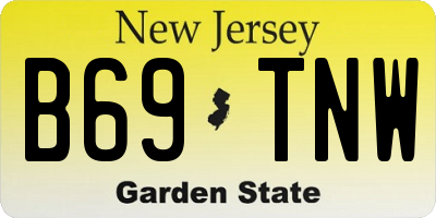 NJ license plate B69TNW