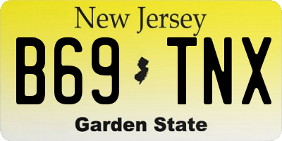 NJ license plate B69TNX