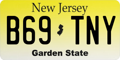NJ license plate B69TNY