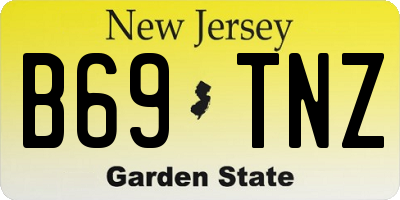 NJ license plate B69TNZ