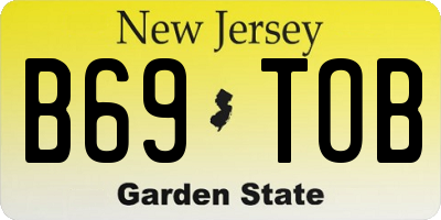 NJ license plate B69TOB