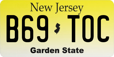 NJ license plate B69TOC