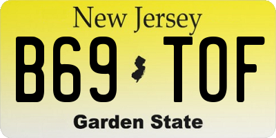 NJ license plate B69TOF