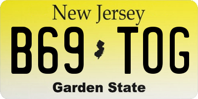 NJ license plate B69TOG