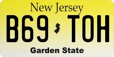 NJ license plate B69TOH