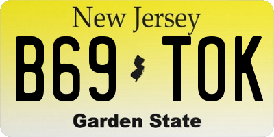 NJ license plate B69TOK
