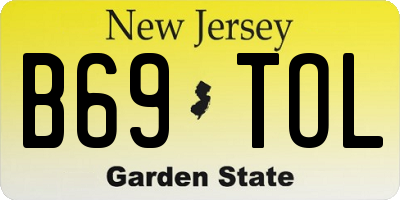 NJ license plate B69TOL