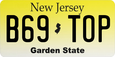 NJ license plate B69TOP