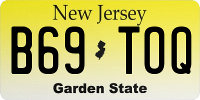 NJ license plate B69TOQ